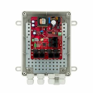 Kit Switch PoE cu 6 porturi pentru 5 camere IP ATTE Power IPB-5-10A-M2, 10/100 Mbps, carcasa exterior ABOX-M2 imagine