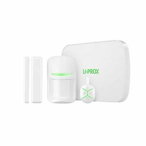 Sistem de alarma antiefractie wireless U-PROX MPX L KF KIT, 4G, Bluetooth, Dual SIM, WiFi 2.4 Ghz, 250 zone, 4800 m, telecomanda, pet imunity, alb imagine