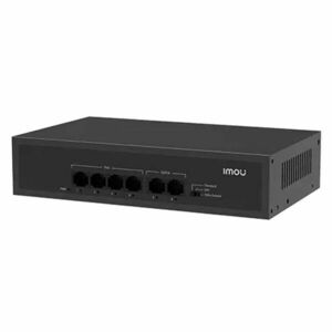 Switch cu 6 porturi Imou SF106P, 10/100 Mbps, 1.2 Gbps, 4 porturi PoE, 2 porturi uplink, buget PoE 45W, fara management imagine