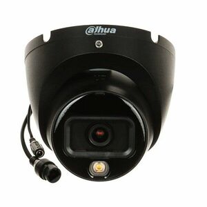 Camera supraveghere IP Dome cu iluminare duala Dahua IPC-HDW1639T-A-IL-0280B-S6-BLACK, 6 MP, 2.8 mm, IR/lumina calda 30 m, microfon, detectie persoane, PoE, neagra imagine