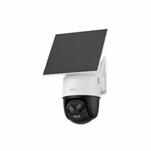Camera supraveghere exterior WiFi dual band PT cu panou solar IMOU Cell PT 3C IPC-B7CP-5B0S1/FSP14, 5 MP, 2.8 mm, 2.4 - 5 GHz, detectie 25 m, sirena, acumulator 5000 mAh, microfon si difuzor, auto-tracking, slot card imagine