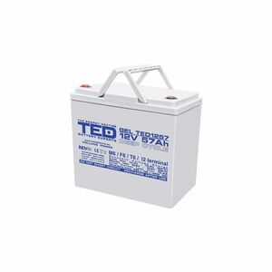 Acumulator TED GEL BA086431, 57 Ah, 12 V, M6 imagine