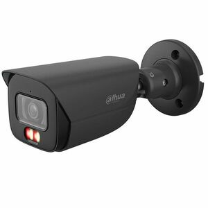 Camera supraveghere exterior IP cu iluminare duala Dahua WizSense IPC-HFW3849E-AS-IL-0280B-BLACK, 8 MP, 2.8 mm, IR 40 m, lumina alba 30 m, microfon, slot card, AcuPick, detectie faciala, PoE, neagra imagine