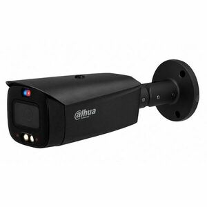 Camera supraveghere exterior IP cu iluminare duala Dahua WizSense Active Deterrence IPC-HFW3549T1-AS-PV-0280B-S5-BLACK, 5MP, lumina alba/IR 30m, 2.8mm, microfon si difuzor, AcuPick, detectie miscare, sirena, slot card, PoE, neagra imagine