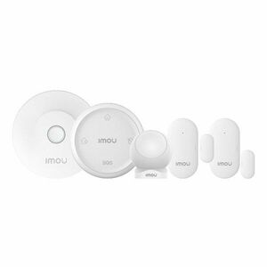 Sistem alarma wireless IMOU KIT-IOT-HOMESECURITYKIT-EU-9-M, WiFi, 2.4 GHz, detectie 8 m, Zigbee, control din aplicatie imagine