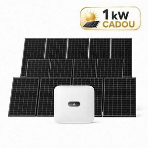 Sistem fotovoltaic 6kW (5 + 1 kW CADOU), invertor trifazat On Grid WiFi si 13 panouri Canadian Solar N-Type TOPCon, monocristalin, 460 Wp, 144 celule, rama neagra imagine