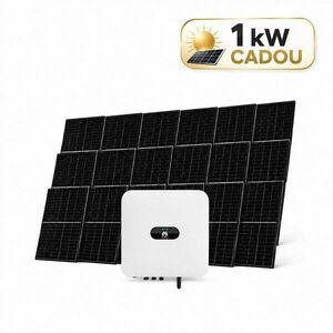 Sistem fotovoltaic 4kW (3 + 1 kW CADOU), invertor monofazat hibrid si 9 panouri Canadian Solar N-Type TOPCon, monocristalin, 460 Wp, 144 celule, rama neagra imagine