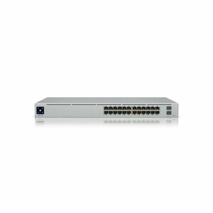 Switch Gigabit rackabil Ubiquiti UniFi USW-Pro-24-PoE, 24 porturi Gigabit PoE+/PoE++, 2 porturi 10G SFP+, 88 Gbps, 400 W, Layer 3, 1U, cu management imagine