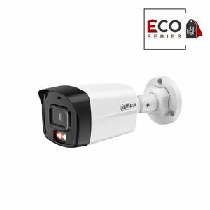 Camera supraveghere IP exterior cu iluminare duala Dahua Eco Series Smart Dual Light IPC-B1E49-A-IL-0280B-S2, 4MP, 2.8 mm, IR 30 m, lumina alba 15 m, microfon, PoE imagine
