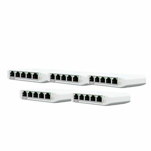 Kit switch Ubiquiti UniFi Switch Flex Mini, 5 Porturi Gigabit, 10 Gbps, L2 , PoE, cu management, 5 bucati imagine