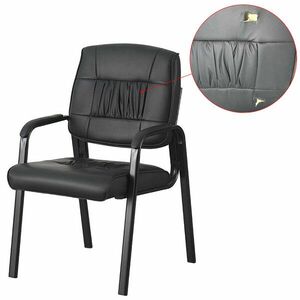 Scaun de conferinta, tapiterie piele ecologica si spuma, cotiere captusite, inaltime 91 cm, RESIGILAT imagine