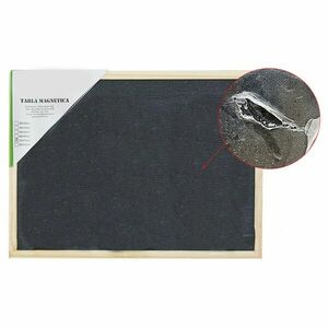Tabla magnetica cu creta, suprafata de scriere neagra, dimensiune 60x90 cm, lemn, RESIGILAT imagine