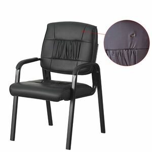 Scaun de conferinta, piele ecologica si spuma, cotiere captusite, inaltime 91 cm, RESIGILAT imagine