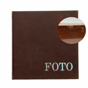 Album foto tip carte, format 10x15 cm, stocare 200 fotografii, coperta catifea maro inchis, RESIGILAT imagine