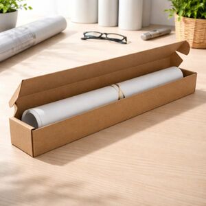Cutie cu autoformare 0427 kraft natur, pentru role, postere, presuri auto, 900x80x80 mm imagine