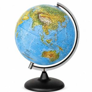 Glob pamantesc GeoGlobe 25 cm – harta fizica detaliata, design modern pentru birou si educatie imagine