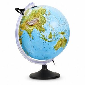 Glob geografic iluminat Uranio 30 cm – detalii 3D, lumina ambientala si design premium imagine