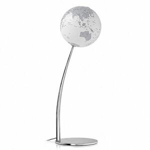 Glob pamantesc iluminat STEM Reflection 30 cm – design modern alb-gri, educativ si decorativ imagine