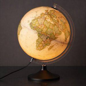 Glob geografic iluminat Carbon Executive 30 cm – design premium modern, iluminare ambientala imagine