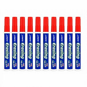 Markere Whiteboard rosii set 10 bucati, varf rotund 2.8 mm, pentru sedinte si training imagine