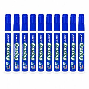 Markere Whiteboard albastre set 10 Bucati, scriere fluida si vizibilitate ridicata imagine