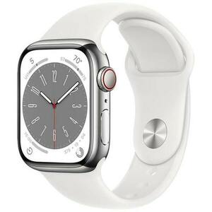 Apple Watch Series 8 2022, GPS + Cellular, Stainless Steel 41mm N/A Silver Excelent imagine